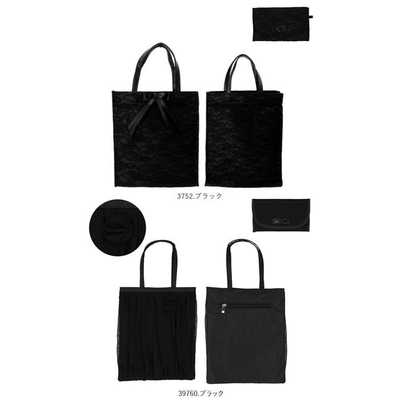 ユメックス商事 FORMAL 刺繍 LACE トートバッグ 2796.ブラック