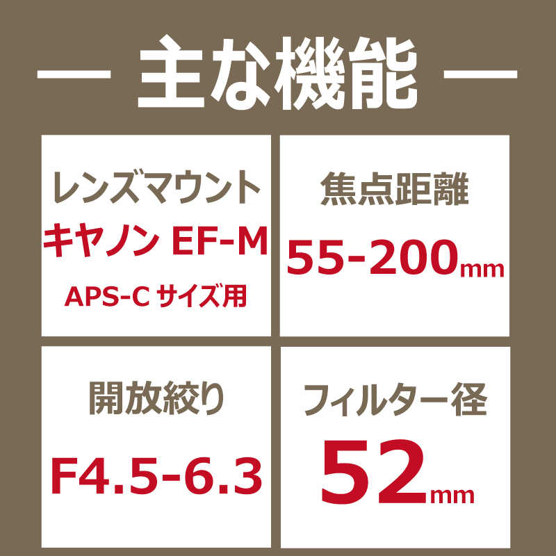 キヤノン　CANON キヤノン　CANON カメラレンズ ［キヤノンEF-M /ズームレンズ］ シルバー EF-M55-200mm F4.5-6.3 IS STM EF-M55-200mm F4.5-6.3 IS STM