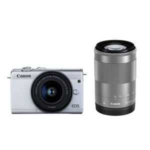 キヤノン　CANON EOS M200 ミラｰレス一眼カメラ ダブルズｰムキット ホワイト [ズｰムレンズ+ズｰムレンズ] EOSM200WHWZK
