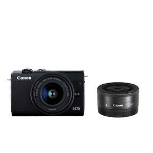 キヤノン　CANON ミラｰレス一眼カメラ EOS M200 ダブルレンズキット ブラック [ズｰムレンズ+単焦点レンズ] EOSM200BKWLK
