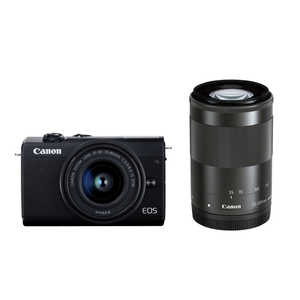 キヤノン　CANON ミラｰレス一眼カメラ EOS M200 ダブルズｰムキット ブラック [ズｰムレンズ+ズｰムレンズ] EOSM200BKWZK