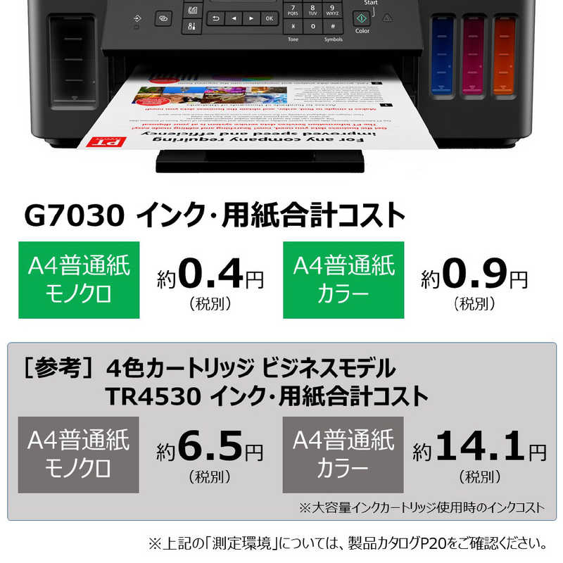 キヤノン　CANON キヤノン　CANON インクジェット複合機[カード/名刺~A4] G7030 G7030