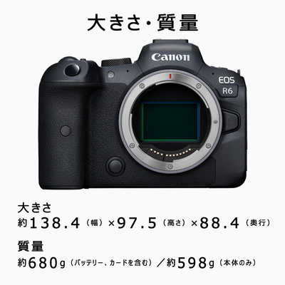 キヤノン CANON EOS R6 ミラーレス一眼カメラ ブラック [ボディ キヤノン CANON EOS R6 ミラーレス一眼カメラ ブラック [ボディ