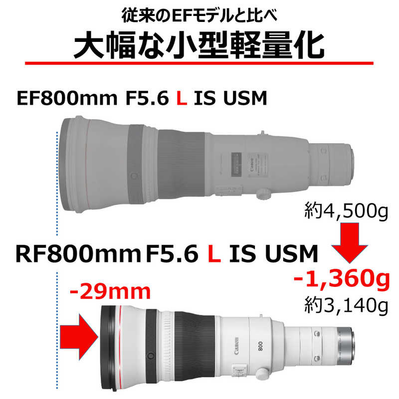 キヤノン　CANON キヤノン　CANON カメラレンズ ［キヤノンRF /単焦点レンズ］ RF800mm F5.6 L IS USM RF800mm F5.6 L IS USM
