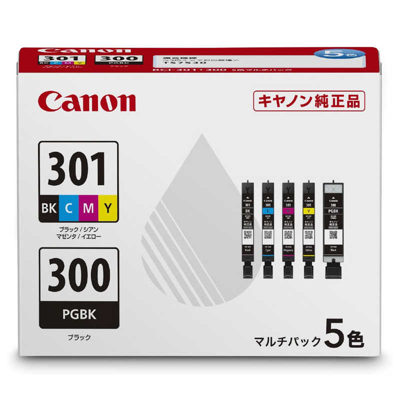 キヤノン　CANON キヤノン　CANON 純正 インクタンク PIXUS(ピクサス)  5色マルチパック BCI-301+300/5MP BCI-301+300/5MP