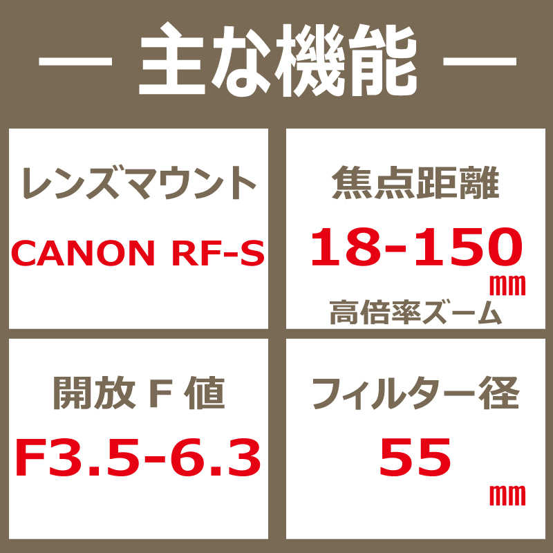 キヤノン　CANON キヤノン　CANON カメラレンズ ［キヤノンRF /ズームレンズ］ RF-S18-150mm F3.5-6.3 IS STM RF-S18-150mm F3.5-6.3 IS STM