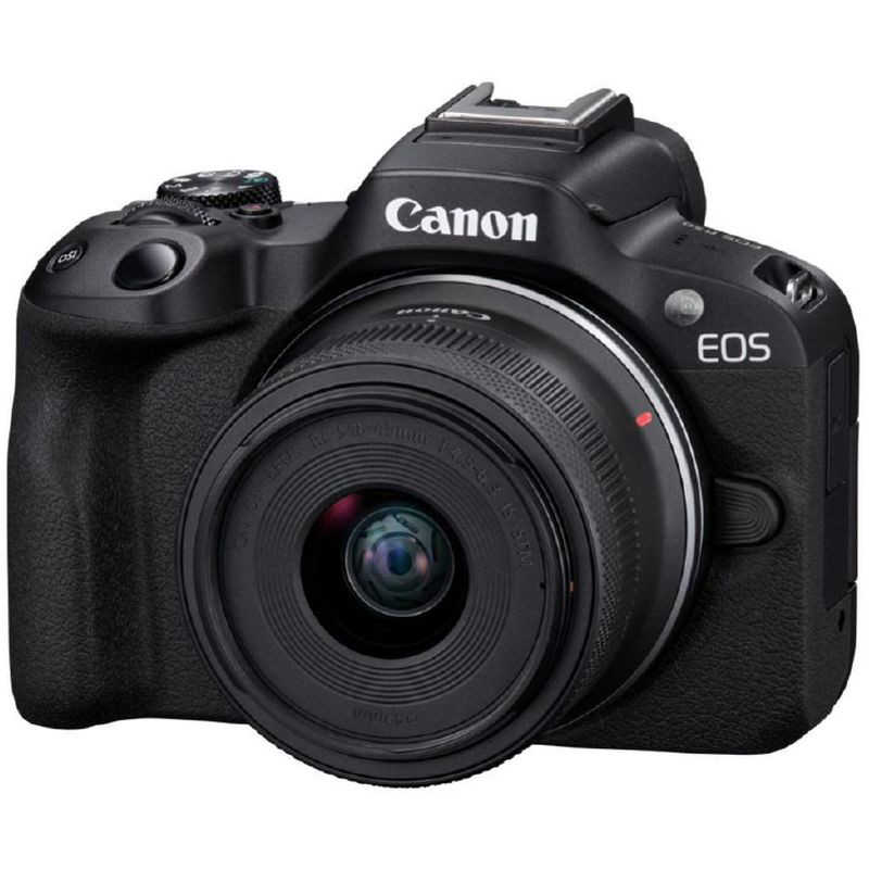 キヤノン　CANON キヤノン　CANON ミラーレス一眼カメラ EOS R50 RF-S18-45 IS STMレンズキット ブラック EOS R50 RF-S18-45 IS STMレンズキット ブラック