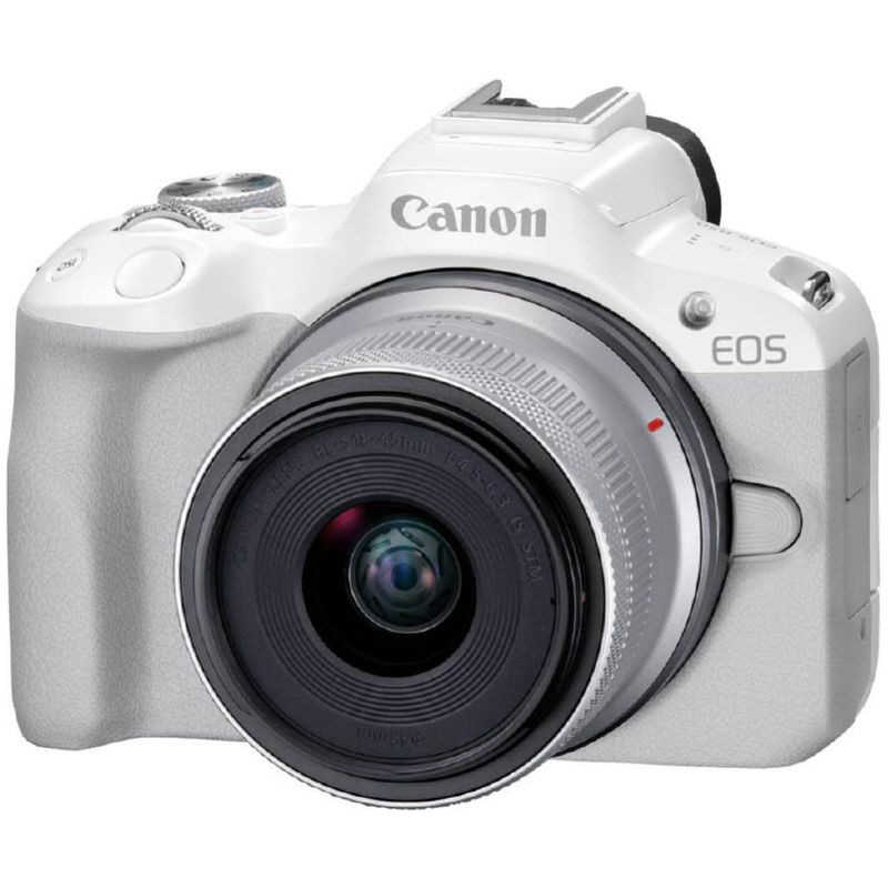 キヤノン　CANON キヤノン　CANON ミラーレス一眼カメラ EOS R50 RF-S18-45 IS STMレンズキット ホワイト EOS R50 RF-S18-45 IS STMレンズキット ホワイト