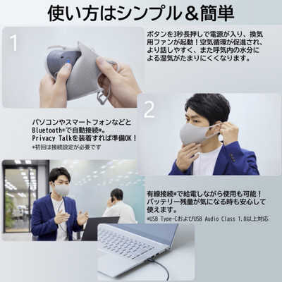 キヤノン、“自分の声を減音”する装着型デバイス「Privacy Talk