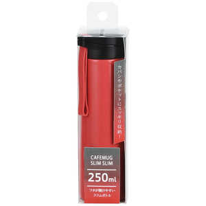 パール金属 カフェマグ スリムスリムストラップ付マグ 250ml レッド HB-5180 パール金属 カフェマグ スリムスリムストラップ付マグ 250ml レッド HB-5180