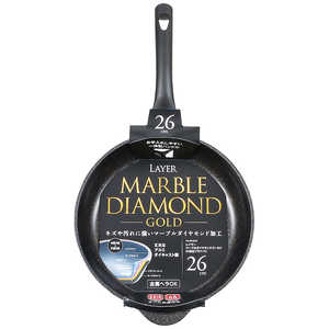 パール金属 レイヤー マーブルダイヤモンドゴールドIH対応フライパン26cm HB-5243 パール金属 レイヤー マーブルダイヤモンドゴールドIH対応フライパン26cm HB-5243