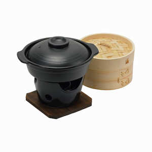 パール金属 和ごころ懐石 せいろ付陶器製鍋コンロ付セット (固形燃料・電子レンジ・オーブン対応) HB-5412 パール金属 和ごころ懐石 せいろ付陶器製鍋コンロ付セット (固形燃料・電子レンジ・オーブン対応) HB-5412