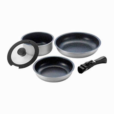 パール金属 マーブルコートクックウェア5点セット IH対応 ［IH対応