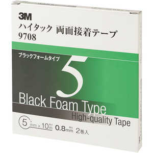 3Mジャパン 3M ハイタック両面接着テープ 9708 5mmX10m 黒 2巻入り 97085AAD_