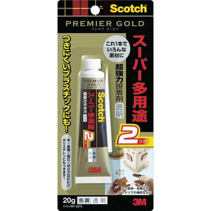 3Mジャパン 3Mジャパン 3M 超強力接着剤 プレミアゴールド スーパー多用途2 透明 20g 9078 20g 9078