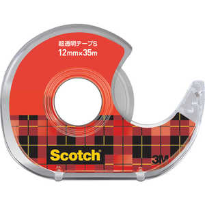 3Mジャパン スコッチ 超透明テープS 12mmX35m ディスペンサー付 600112DN_