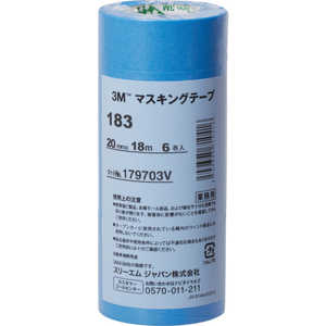 3Mジャパン 3M マスキングテープ 183 20mmX18m 6巻入り 183 20 18320_