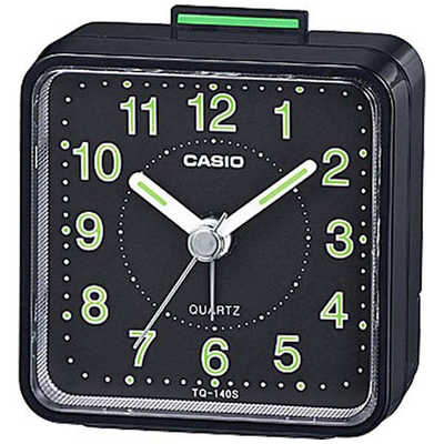 カシオ CASIO 目覚まし時計 アナログ トラベルクロック ブラック TQ