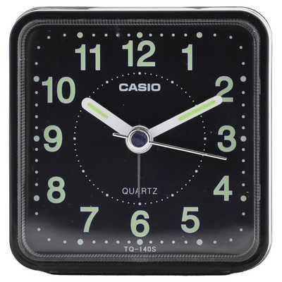 カシオ CASIO 目覚まし時計 アナログ トラベルクロック ブラック TQ