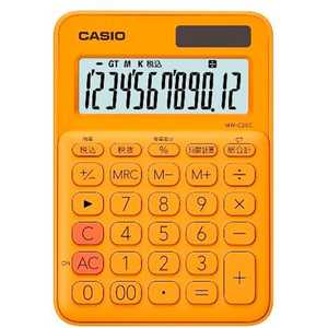 カシオ　CASIO カラフル電卓(12桁) MW-C20C-RG-N オレンジ