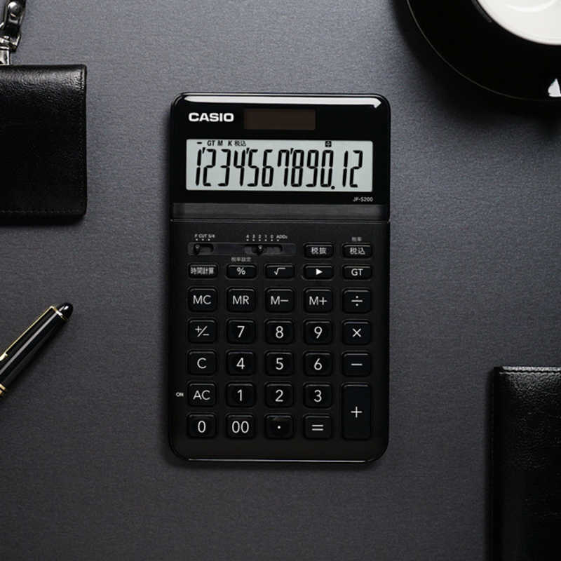 カシオ CASIO スタイリッシュ電卓(12桁) JF-S200-BK-N ブラック の通販 | カテゴリ：電子辞書・FAX・事務機器 | カシオ  CASIO 家電通販のコジマネット - 全品代引き手数料無料