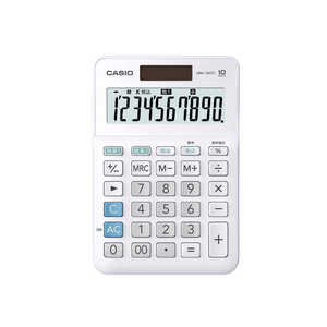 カシオ CASIO W税計算対応電卓 MW-100TC-WE-N ホワイト [10桁]