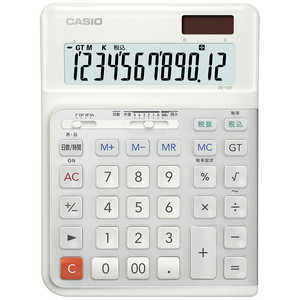 カシオ　CASIO 人間工学電卓 ホワイト DE-12D-WE-N [12桁] DE-12D