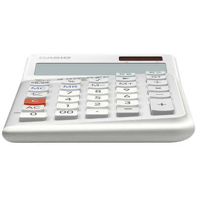 カシオ CASIO 人間工学電卓 ジャストタイプ・左手用 ［12桁］ ホワイト 