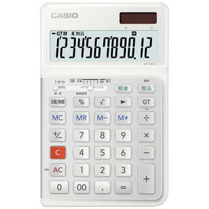 カシオ　CASIO 人間工学電卓 ジャストタイプ・左手用 ［12桁］ ホワイト JE-12D-L-WE-N