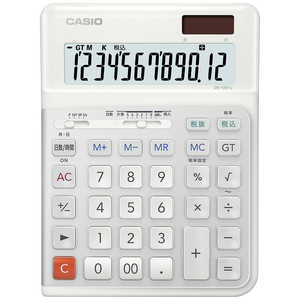 カシオ CASIO 人間工学電卓 デスクタイプ・左手用 ［12桁］ ホワイト DE-12D-L-WE-N