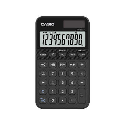 カシオ CASIO デザイン電卓 ［10桁］ ブラック SL-300D-BK-N の通販