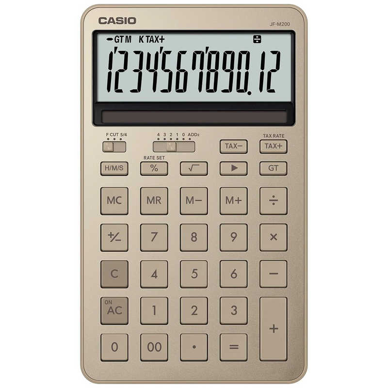 カシオ　CASIO カシオ　CASIO デザイン電卓 ［12桁］ ゴールド JF-M200-GD-N JF-M200-GD-N