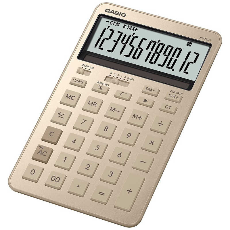カシオ　CASIO カシオ　CASIO デザイン電卓 ［12桁］ ゴールド JF-M200-GD-N JF-M200-GD-N