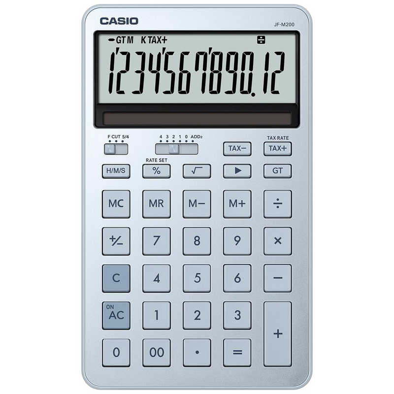 カシオ　CASIO カシオ　CASIO デザイン電卓 ［12桁］ ブルー JF-M200-BU-N JF-M200-BU-N