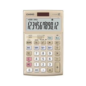 カシオ　CASIO 本格実務電卓(日数・時間計算) ［12桁］ ゴールド JS-20DD-GD-N