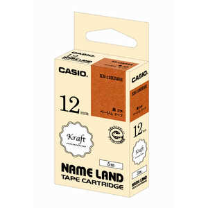 カシオ CASIO ネームランドテープ クラフトテープ (ベージュ/黒/12mm幅) XR-12KRBE カシオ CASIO ネームランドテープ クラフトテープ (ベージュ/黒/12mm幅) XR-12KRBE