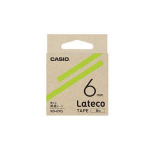 カシオ CASIO ラベルライターテープ XB6YG 黄緑 カシオ CASIO ラベルライターテープ XB6YG 黄緑