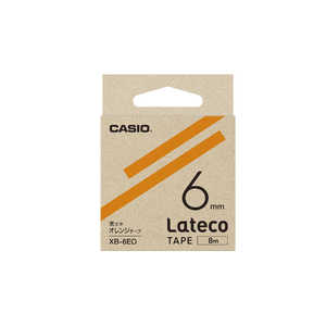 カシオ　CASIO ラベルライターテープ XB6EO オレンジ