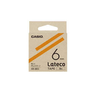 カシオ CASIO ラベルライターテープ XB6EO オレンジ カシオ CASIO ラベルライターテープ XB6EO オレンジ