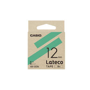 カシオ CASIO ラベルライターテープ XB12GN 緑 カシオ CASIO ラベルライターテープ XB12GN 緑