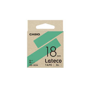 カシオ CASIO ラベルライターテープ XB18GN 緑 カシオ CASIO ラベルライターテープ XB18GN 緑
