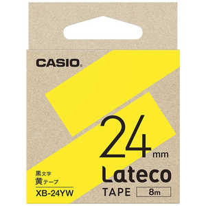 カシオ　CASIO ラベルライターLateco用テープ 黄 XB-24YW