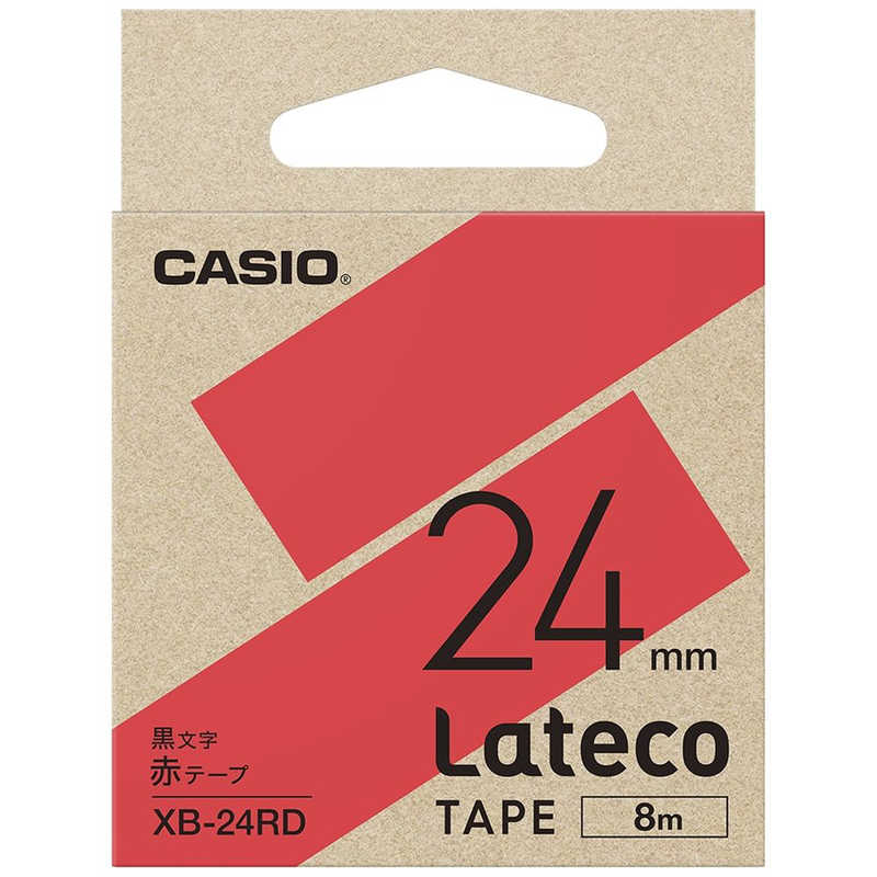激安/新作 いいスタイル カシオ CASIO ラベルライターLateco用テープ 赤 XB-24RD