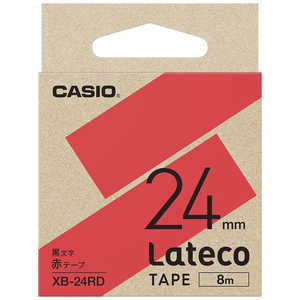 カシオ　CASIO ラベルライターLateco用テープ 赤 XB-24RD