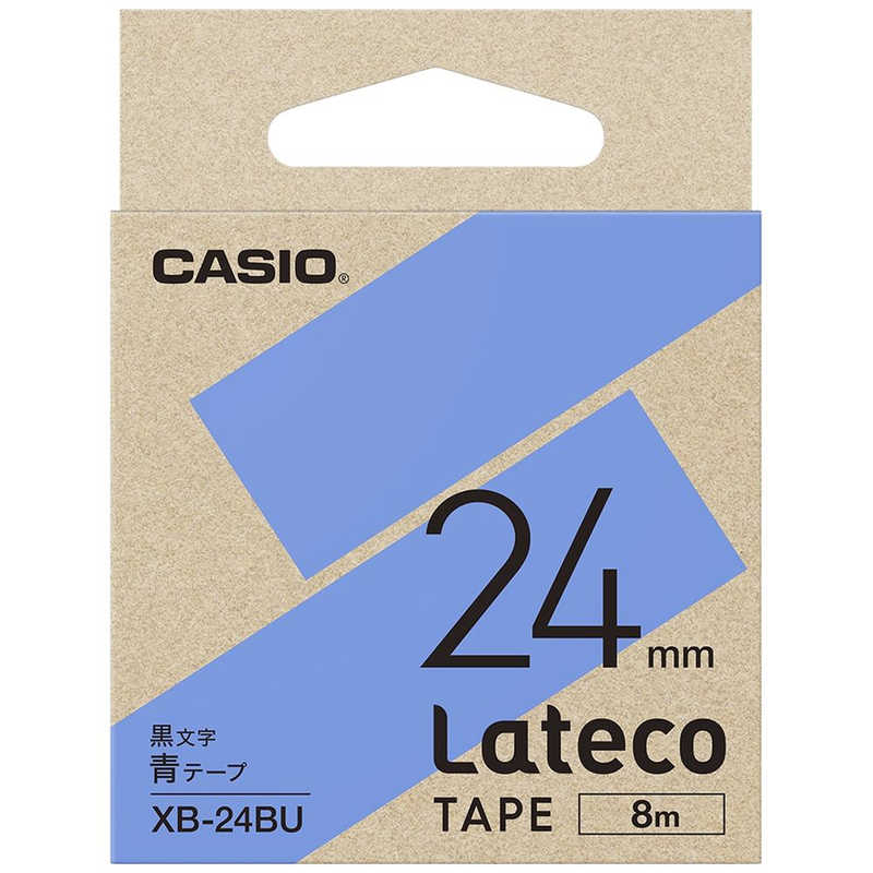 カシオ　CASIO カシオ　CASIO ラベルライターLateco用テープ 青 XB-24BU XB-24BU