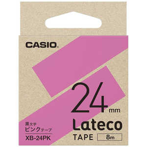カシオ　CASIO ラベルライターLateco用テープ ピンク XB-24PK