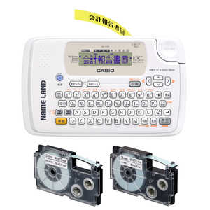 カシオ　CASIO ラベルライター NAME LAND(ネームランド) ホワイト KL-TT-SET3