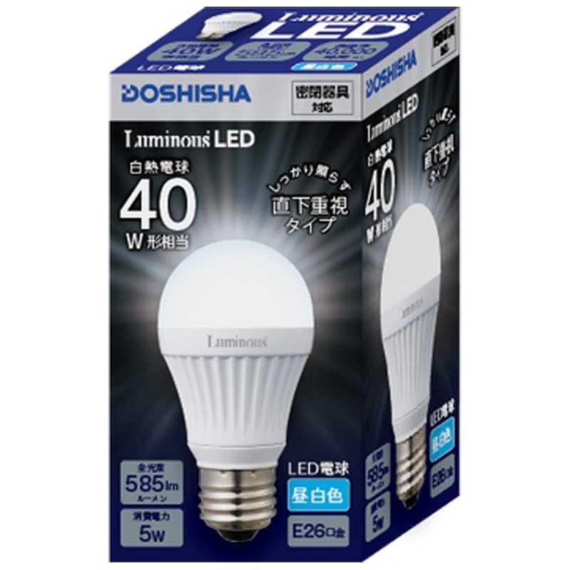 ドウシシャ ドウシシャ LED電球　ホワイト LDAS40N-H LDAS40N-H
