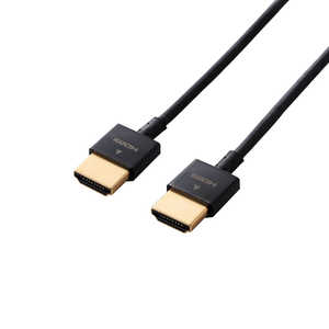 エレコム　ELECOM HDMIケーブル [2m /HDMI⇔HDMI /スリムタイプ /4K対応] CAC-HD14SS20XBK