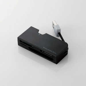 エレコム　ELECOM メモリリーダライタ ケーブル収納 SD+MS+CF対応 (ブラック) MRK013XBK